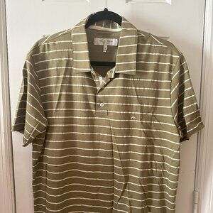 Rag & Bone Men’s Principal Jersey Polo | Olive Striped NWT